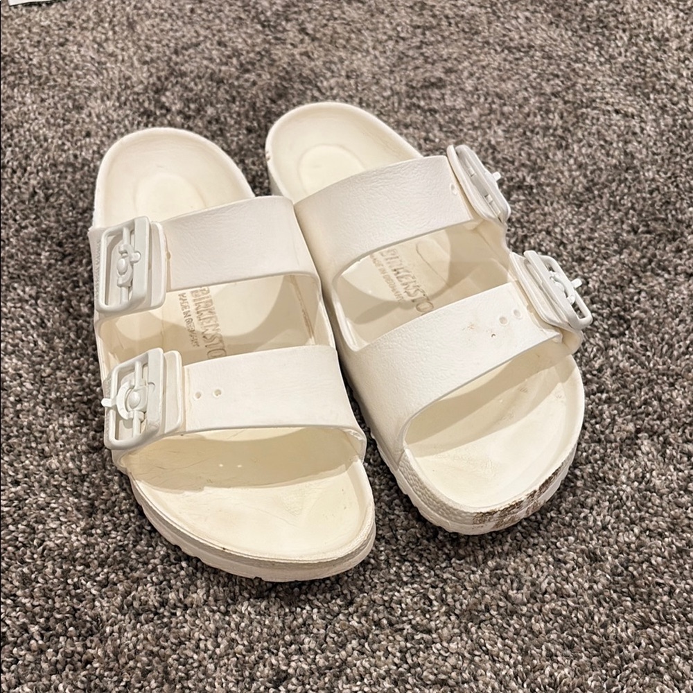 White Arizona Eva Lightweight Foam Birkenstock Sandal